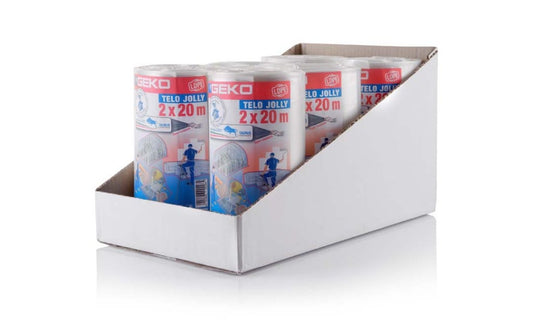 BOBINA EDILIZIA LDPE 4 X 10 MT 80 MY TRASPARENTE CON ETICHET