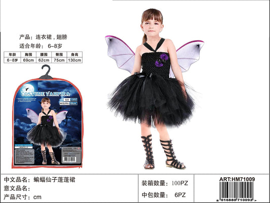 COSTUME VAMPIRA 6-8 ANNI