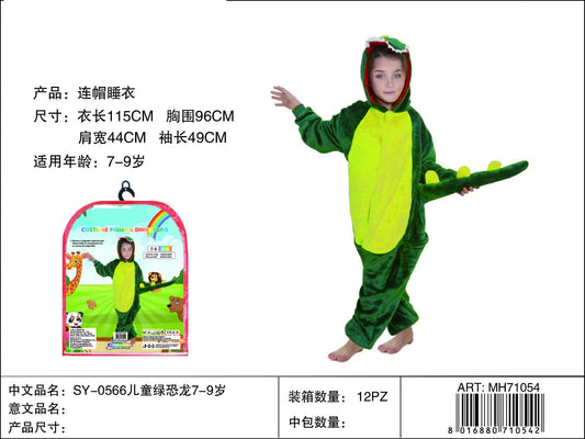 COSTUME PIGIAMA DINOSAURO 7-9 ANNI