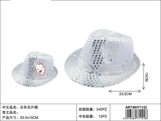 CAPPELLO GLITTER BIANCO