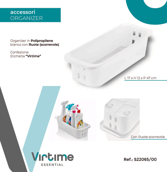 ORG-27 ORGANIZER C/RUOTE PP-B.CO 17X47X12
