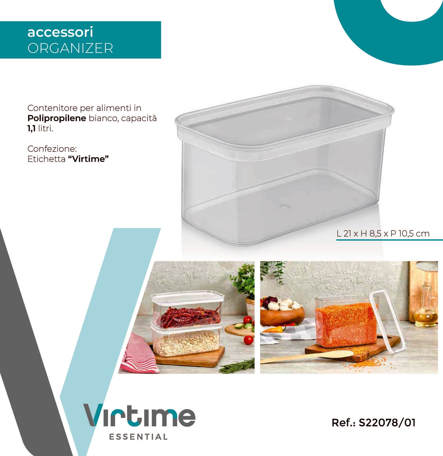 CONTENITORE PER ALIMENTI 1.10 LT