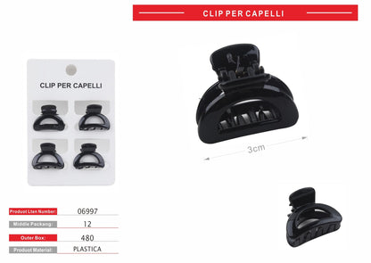 CLIP PER CAPELLI 3CM 4PZ